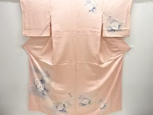 草花に蝶模様訪問着